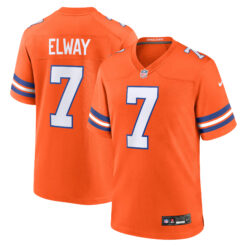 John Elway Denver Broncos Orange Mile High Collection 1977 Throwback Game Jersey - All Stitched