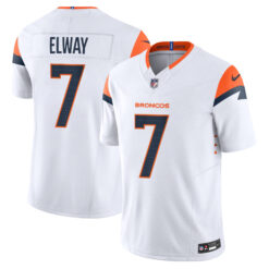John Elway Denver Broncos White Away Vapor F.U.S.E Limited Jersey - All Stitched