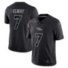 John Elway Denver Broncos Black RFLCTV Limited Jersey - All Stitched