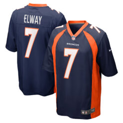 John Elway Denver Broncos Navy Jersey - All Stitched