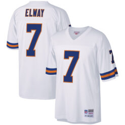 John Elway Denver Broncos White 1990 Throwback Jersey - All Stitched