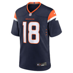 Alternative view of Peyton Manning Denver Broncos Navy Alternate Game Jersey - All Stitched