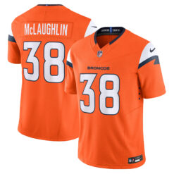Jaleel McLaughlin Denver Broncos Orange Home Vapor F.U.S.E Limited Jersey - All Stitched