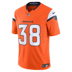 Alternative view of Jaleel McLaughlin Denver Broncos Orange Home Vapor F.U.S.E Limited Jersey - All Stitched