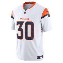 Alternative view of Terrell Davis Denver Broncos White Away Vapor F.U.S.E Limited Jersey - All Stitched