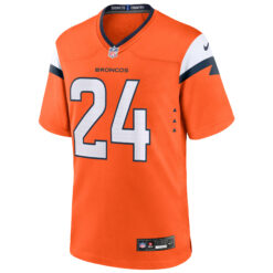 Alternative view of Champ Bailey Denver Broncos Orange Home Game Jersey - All Stitched
