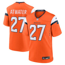 Steve Atwater Denver Broncos Orange Home Game Jersey - All Stitched