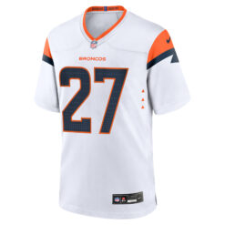 Alternative view of Steve Atwater Denver Broncos White Away Game Jersey - All Stitched