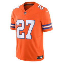 Alternative view of Steve Atwater Denver Broncos Orange Mile High Collection 1977 Throwback Vapor F.U.S.E Limited Jersey - All Stitched
