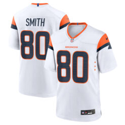 Rod Smith Denver Broncos White Away Game Jersey - All Stitched