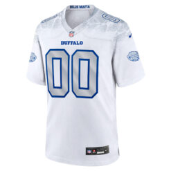 Alternative view of Custom Buffalo Bills White 2025 Rivalries Collection Game Jersey - All Stitched