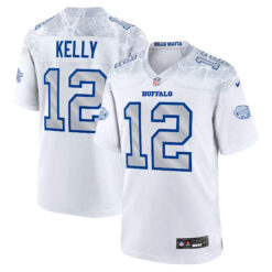 Jim Kelly Buffalo Bills White 2025 Rivalries Collection Game Jersey - All Stitched