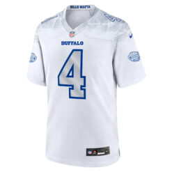 Alternative view of James Cook III Buffalo Bills White 2025 Rivalries Collection Game Jersey - All Stitched