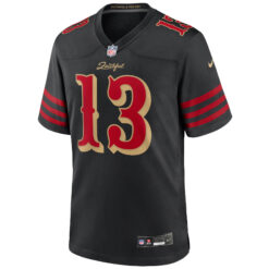 Alternative view of Brock Purdy San Francisco 49ers Black 2025 Rivalries Collection Game Jersey - All Stitched