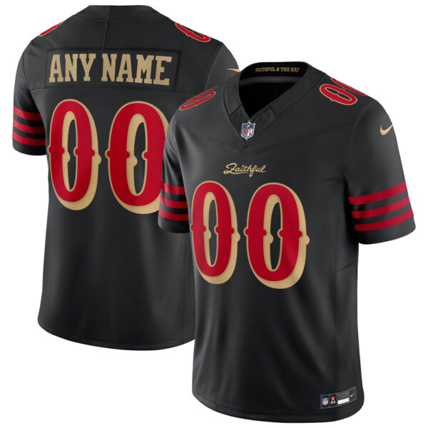 Custom San Francisco 49ers Black 2025 Rivalries Collection Limited Jersey - All Stitched