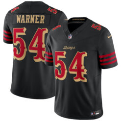 Fred Warner San Francisco 49ers Black 2025 Rivalries Collection Limited Jersey - All Stitched
