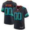 Custom Miami Dolphins Pitch Blue 2025 Rivalries Collection Game Jersey - All Stitched