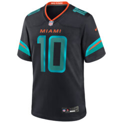Alternative view of Tyreek Hill Miami Dolphins Pitch Blue 2025 Rivalries Collection Game Jersey - All Stitched