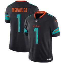 Tua Tagovailoa Miami Dolphins Pitch Blue 2025 Rivalries Collection Limited Jersey - All Stitched
