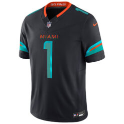 Alternative view of Tua Tagovailoa Miami Dolphins Pitch Blue 2025 Rivalries Collection Limited Jersey - All Stitched