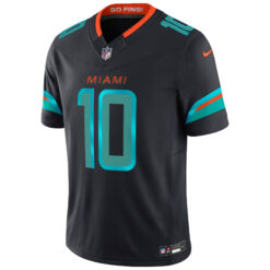 Alternative view of Tyreek Hill Miami Dolphins Pitch Blue 2025 Rivalries Collection Limited Jersey - All Stitched