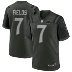 Justin Fields New York Jets Gotham Green 2025 Rivalries Collection Game Jersey - All Stitched