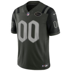 Alternative view of Custom New York Jets Gotham Green 2025 Rivalries Collection Limited Jersey - All Stitched