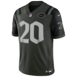 Alternative view of Breece Hall New York Jets Gotham Green 2025 Rivalries Collection Limited Jersey - All Stitched