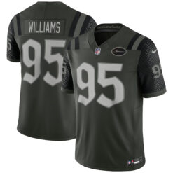 Quinnen Williams New York Jets Gotham Green 2025 Rivalries Collection Limited Jersey - All Stitched