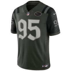Alternative view of Quinnen Williams New York Jets Gotham Green 2025 Rivalries Collection Limited Jersey - All Stitched