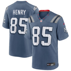 Hunter Henry New England Patriots Storm Blue 2025 Rivalries Collection Game Jersey - All Stitched