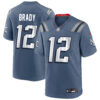 Tom Brady New England Patriots Storm Blue 2025 Rivalries Collection Game Jersey - All Stitched