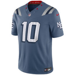 Alternative view of Drake Maye New England Patriots Storm Blue 2025 Rivalries Collection Limited Jersey - All Stitched