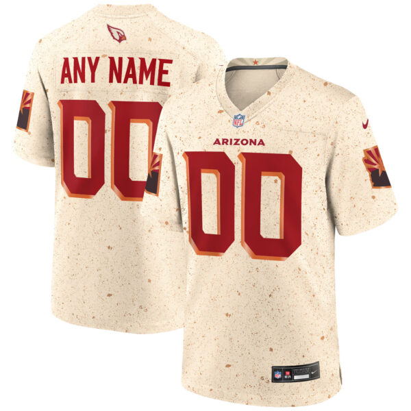 Custom Arizona Cardinals Natural 2025 Rivalries Collection Game Jersey - All Stitched