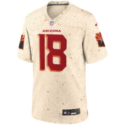 Alternative view of Marvin Harrison Jr Arizona Cardinals Natural 2025 Rivalries Collection Game Jersey - All Stitched