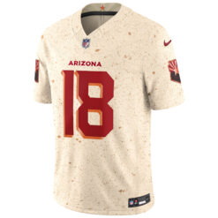 Alternative view of Marvin Harrison Jr Arizona Cardinals Natural 2025 Rivalries Collection Limited Jersey - All Stitched