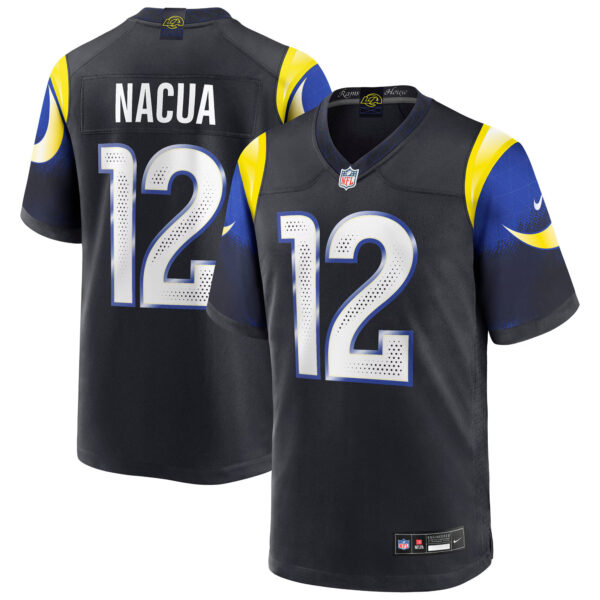 Puka Nacua Los Angeles Rams Midnight Blue 2025 Rivalries Collection Game Jersey - All Stitched