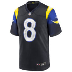 Alternative view of Jared Verse Los Angeles Rams Midnight Blue 2025 Rivalries Collection Game Jersey - All Stitched