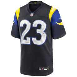 Alternative view of Kyren Williams Los Angeles Rams Midnight Blue 2025 Rivalries Collection Game Jersey - All Stitched