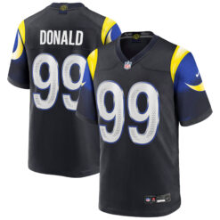 Aaron Donald Los Angeles Rams Midnight Blue 2025 Rivalries Collection Game Jersey - All Stitched