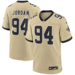 Cameron Jordan New Orleans Saints Gold 2025 Rivalries Collection Game Jersey - All Stitched