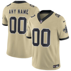 Custom New Orleans Saints Gold 2025 Rivalries Collection Limited Jersey - All Stitched