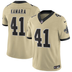 Alvin Kamara New Orleans Saints Gold 2025 Rivalries Collection Limited Jersey - All Stitched