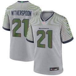 Devon Witherspoon Seattle Seahawks Wolf Grey 2025 Rivalries Collection Game Jersey - All Stitched