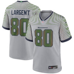 Steve Largent Seattle Seahawks Wolf Grey 2025 Rivalries Collection Game Jersey - All Stitched