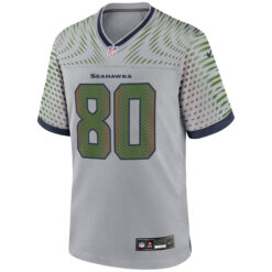 Alternative view of Steve Largent Seattle Seahawks Wolf Grey 2025 Rivalries Collection Game Jersey - All Stitched