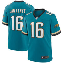 Trevor Lawrence Jacksonville Jaguars Teal Prowler Throwback Game Jersey - All Stitched