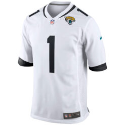 Alternative view of Travis Etienne Jacksonville Jaguars White Road Game Jersey - All Stitched