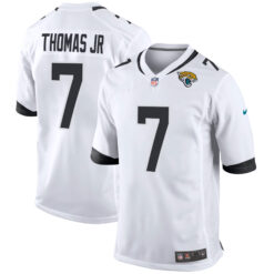 Brian Thomas Jr Jacksonville Jaguars White Road Game Jersey - All Stitched