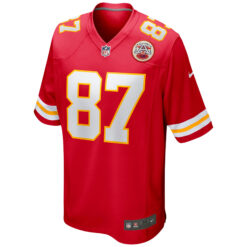 Alternative view of Travis Kelce Kansas City Chiefs Red Home Game Jersey - All Stitched